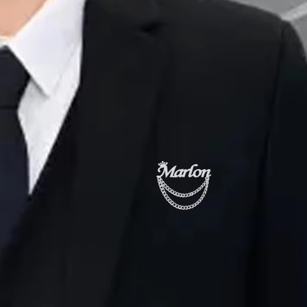 Broche con nombre personalizad - Tuxedo Lapel Pin reseña y precio
