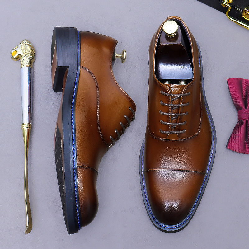 Zapatos Oxford con Punta en Cu - Formal Men Daily Wear Footwear reseña y precio